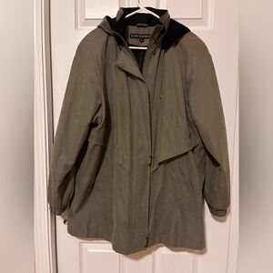 FLEET STREET Jacket Coat Parka Women’s size Large gray hooded Removable Lining